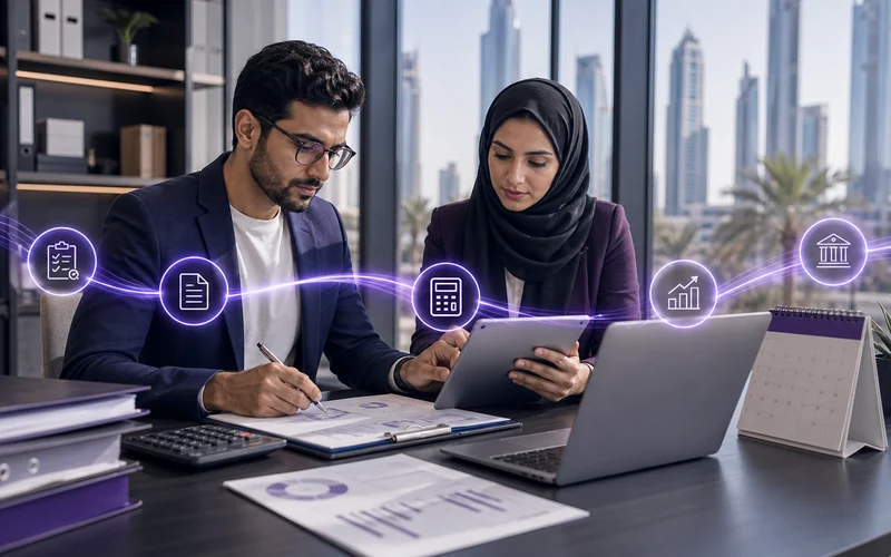Premium notionwave editorial visual for corporate tax registration uae planning in the UAE