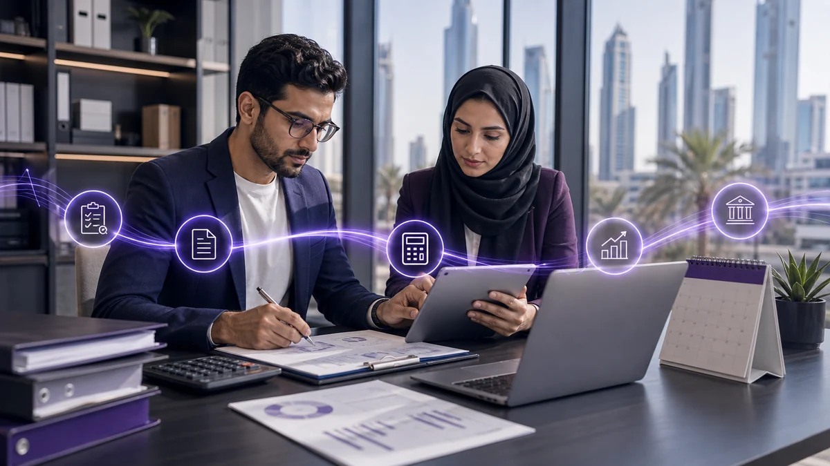 Premium notionwave editorial visual for corporate tax registration uae planning in the UAE